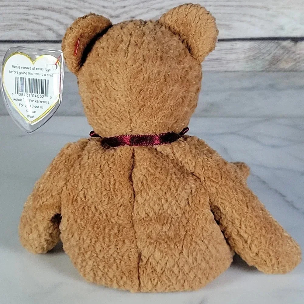 RARE RETIRED TY BEANIE BABY 'CURLY' THE BEAR WITH MANY ERRORS RARE Vinta…
